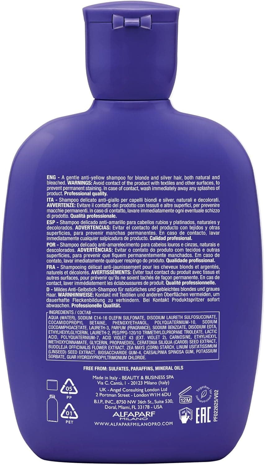 ِAlfaparf Milano Professional Semi Dilino Anti Yellow Low Shampoo 2
