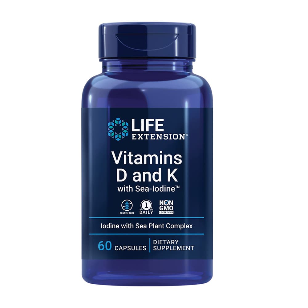 Life Extension Vitamins D and K with Sea-Iodine