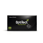 Optitect Health Disposable Face Mask, Black, 50 Pcs