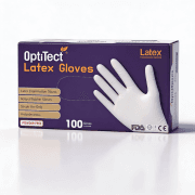 Optitect Health Latex Examination Gloves Powder Free, M, 100 packets