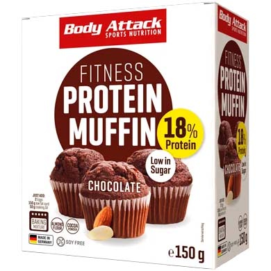 Body Attack Low Carb Protein Muffin Chocolate 150 Gm Chocolate