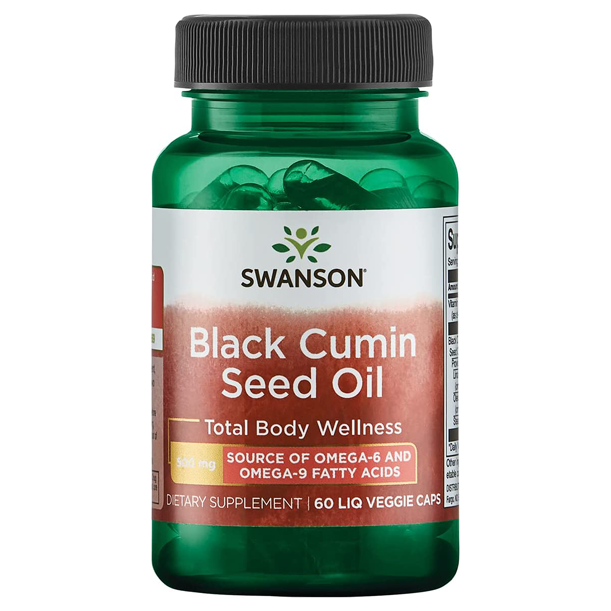 Swanson Black Cumin Seed Oil, 60 Veggie Capsules, 500 mg