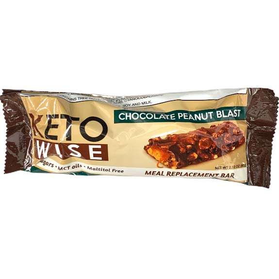 Keto Wise Meal Replacement Bar, Chocolate Peanut Blast, 1 Bar
