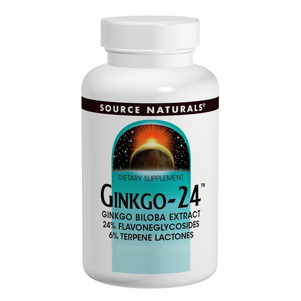 Source Naturals Ginkgo 24 Biloba, 120 mg, 30 Tablets, Ginkgo Biloba Extract