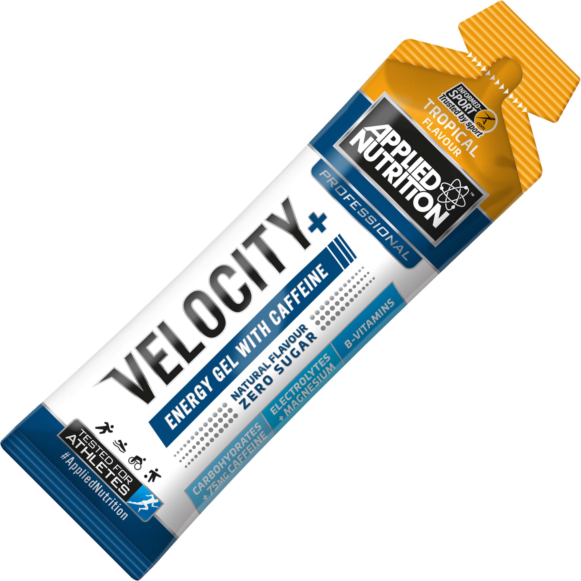 Applied Nutrition Velocity Isotonic Energy Gel with Caffeine, Tropical, 1 Piece