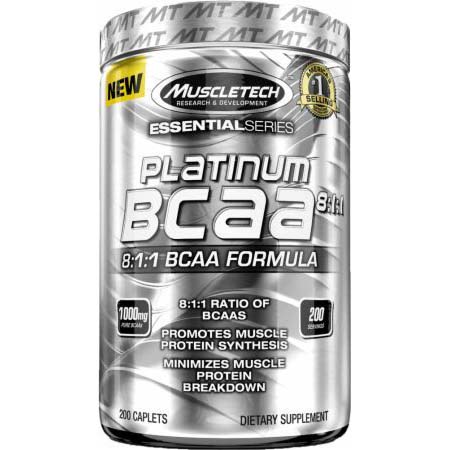 Muscletech Platinum Bcaa, 1000 mg, 200 Caplets