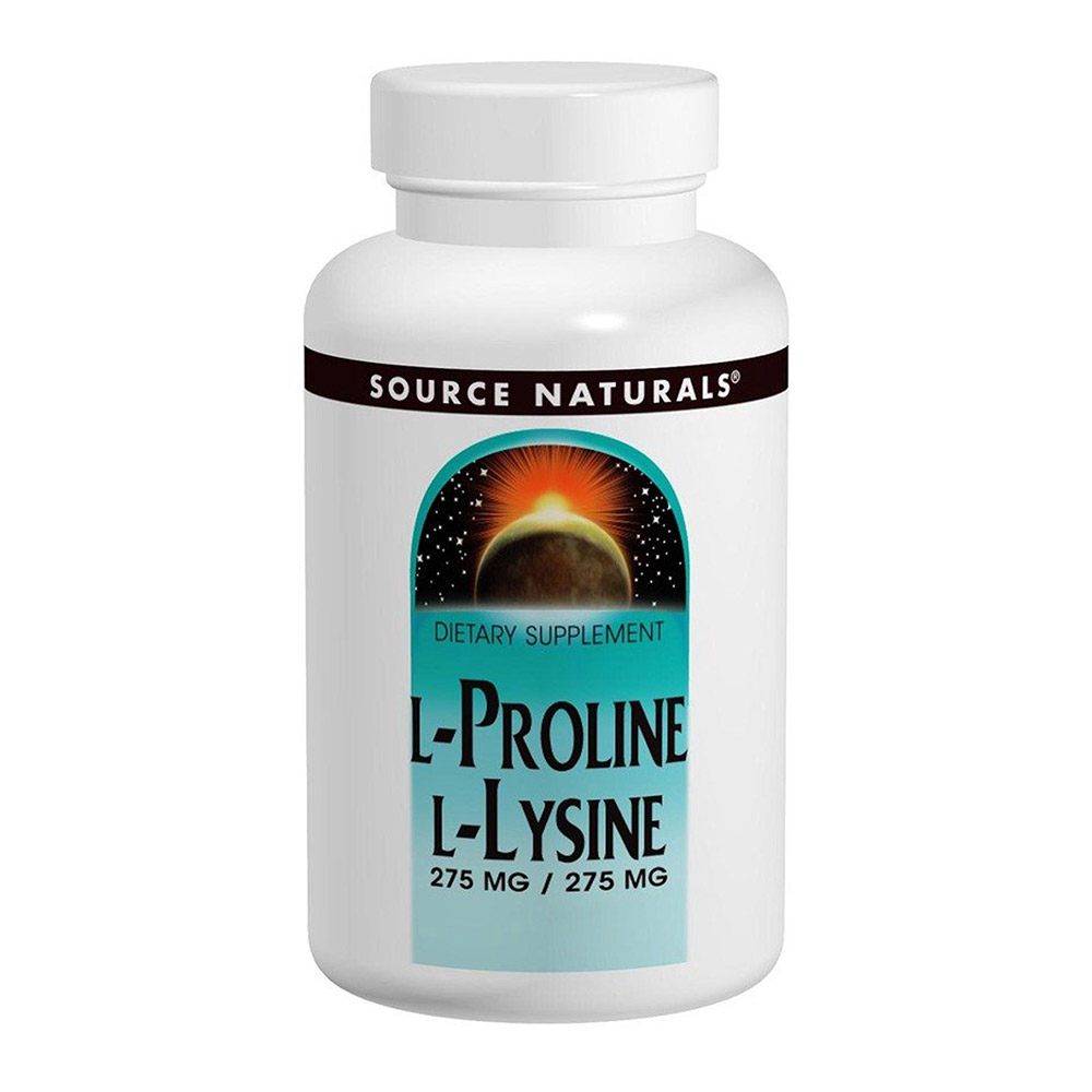 Source Naturals L-Proline L-Lysine 60 Tablets 275 mg