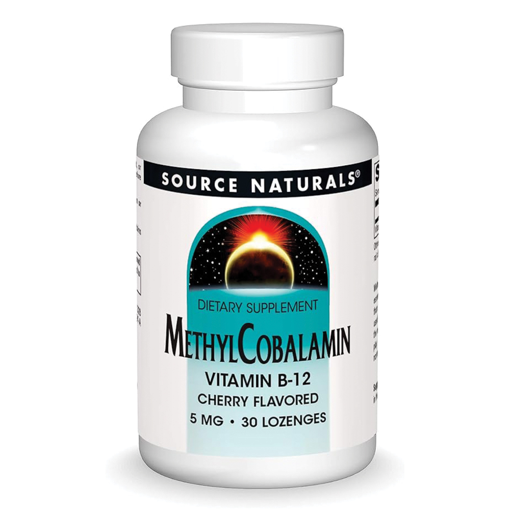 Source Naturals Methylcobalamin Vitamin B-12, 30 Lozenges, 5 mg, Necessary For Healthy Red Blood Cells