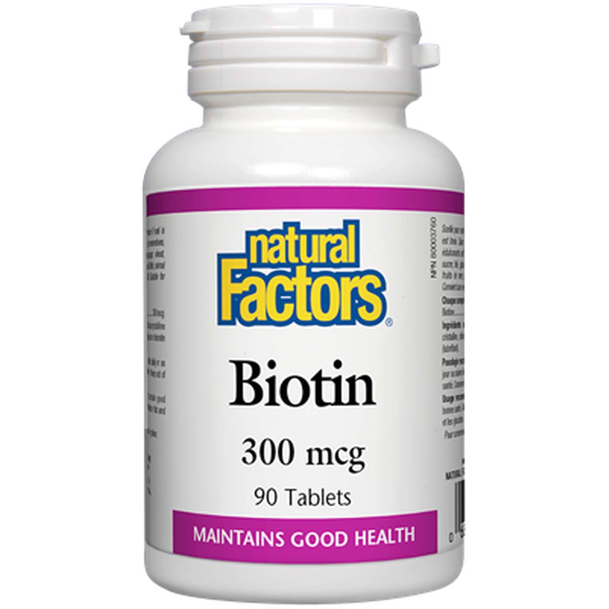 Natural Factors Biotin 90 Tablets 300 mcg