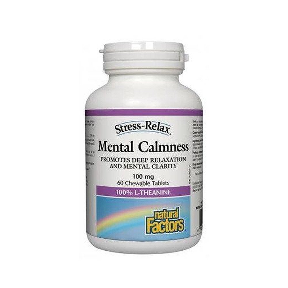 Natural Factors Mental Calmness, 100 mg, 60 Chewable Tablets