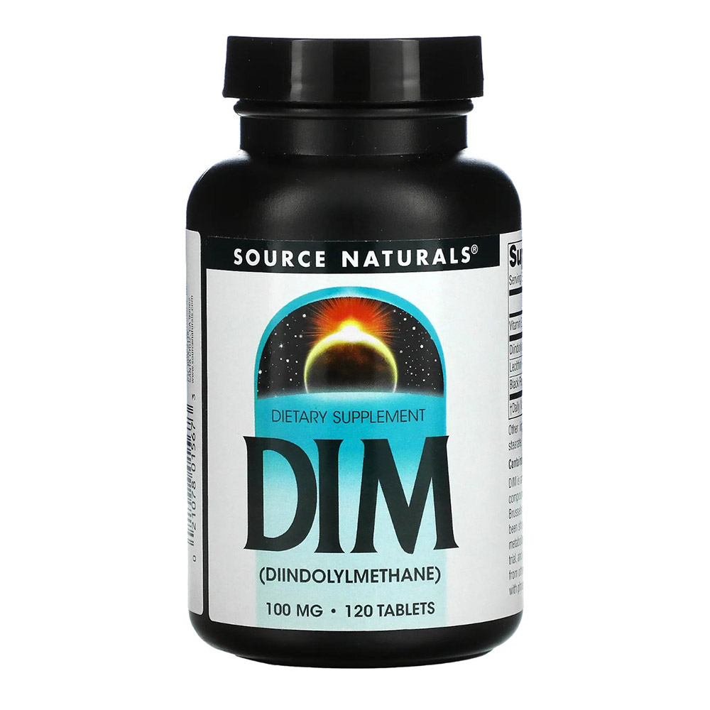 Source Naturals DIM , 100 mg, 120 Tablets