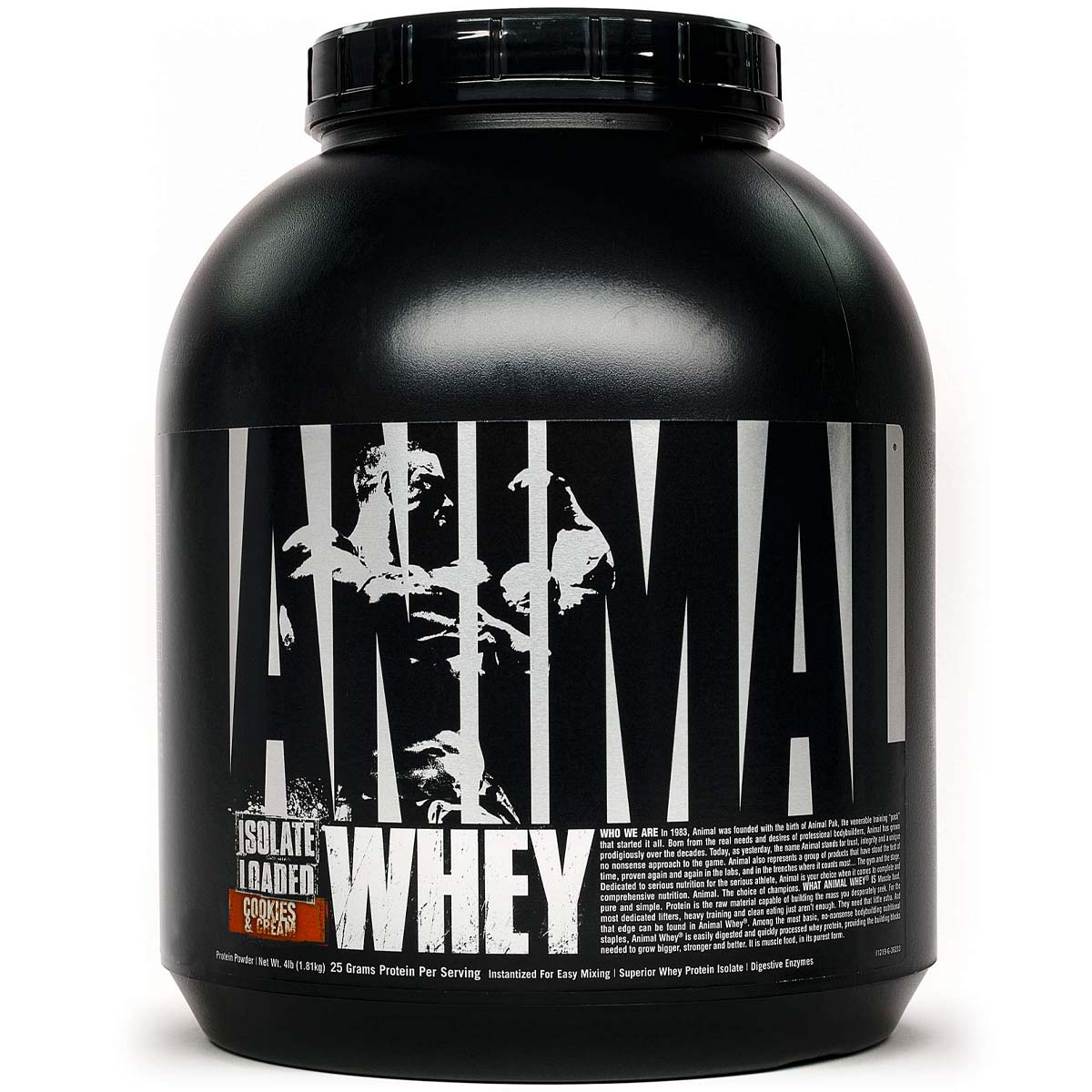 Universal Nutrition Animal Whey Isolate Loaded 4 LB Cookies and Cream