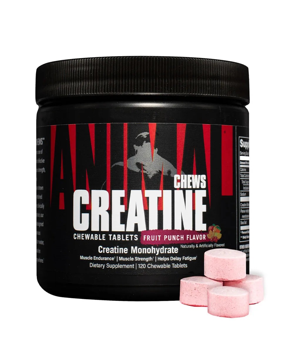 Universal Nutrition Animal Creatine, Fruit Punch, 120 Chewable Tablets