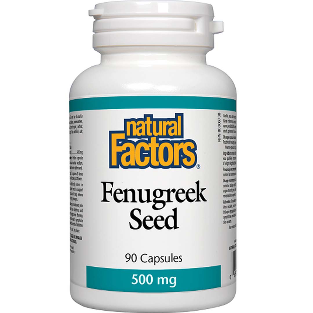 Natural Factors Fenugreek Seed, 90 Capsules, 500 mg