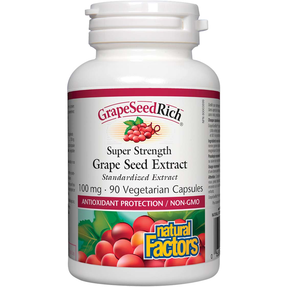 Natural Factors Grape Seed Extract 60 Veggie Capsules 50 mg