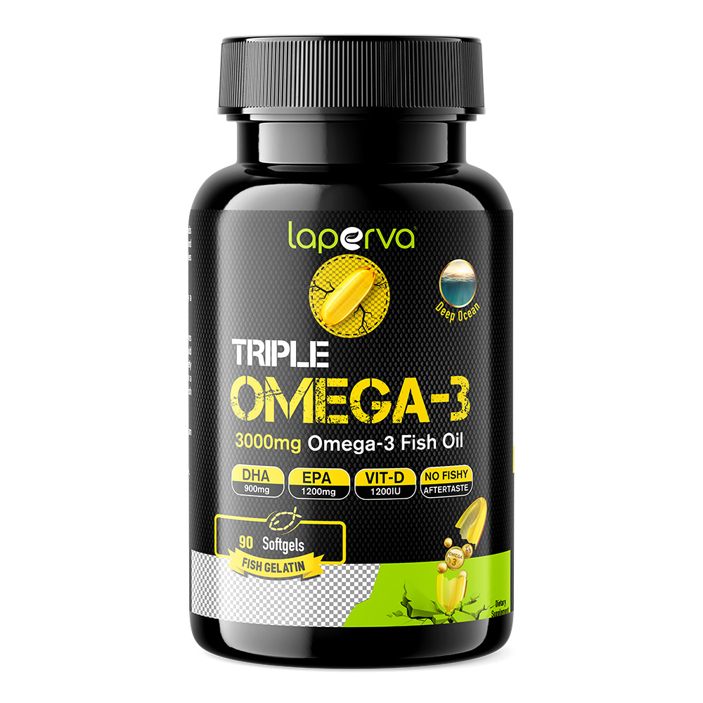 Laperva Triple Omega-3 Fish Oil, 3000 mg, 90 Softgels