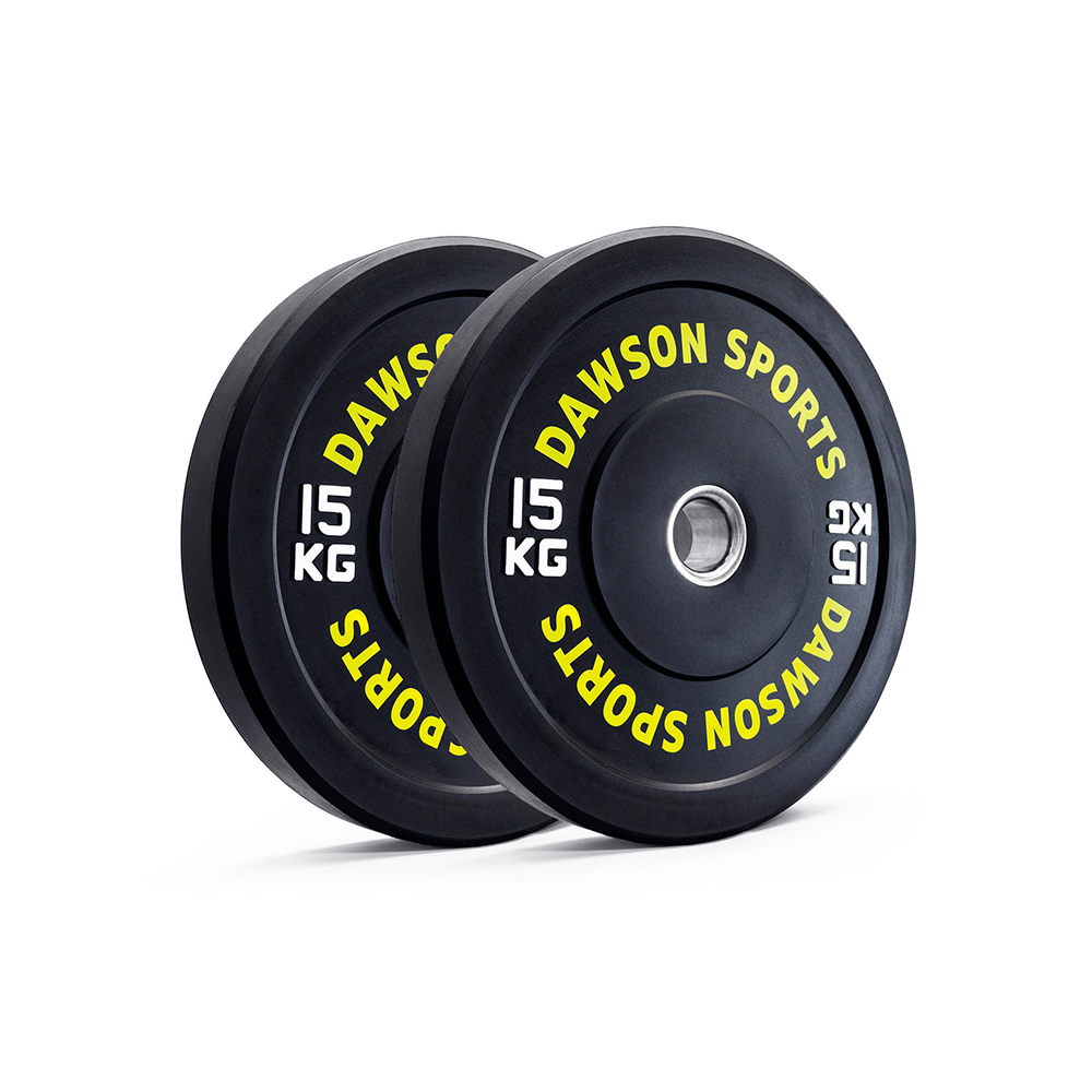 Dawson Sports Rubber Bumper Plates with Upturned 15 KG