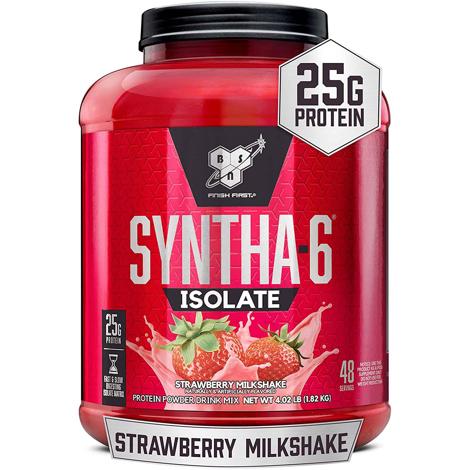 Bsn Syntha 6 Isolate, Strawberry Milkshake, 4 LB