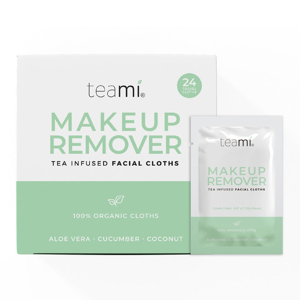 Teami Makeup Remover Tea Infused Facial Cloths, 24 Cloths