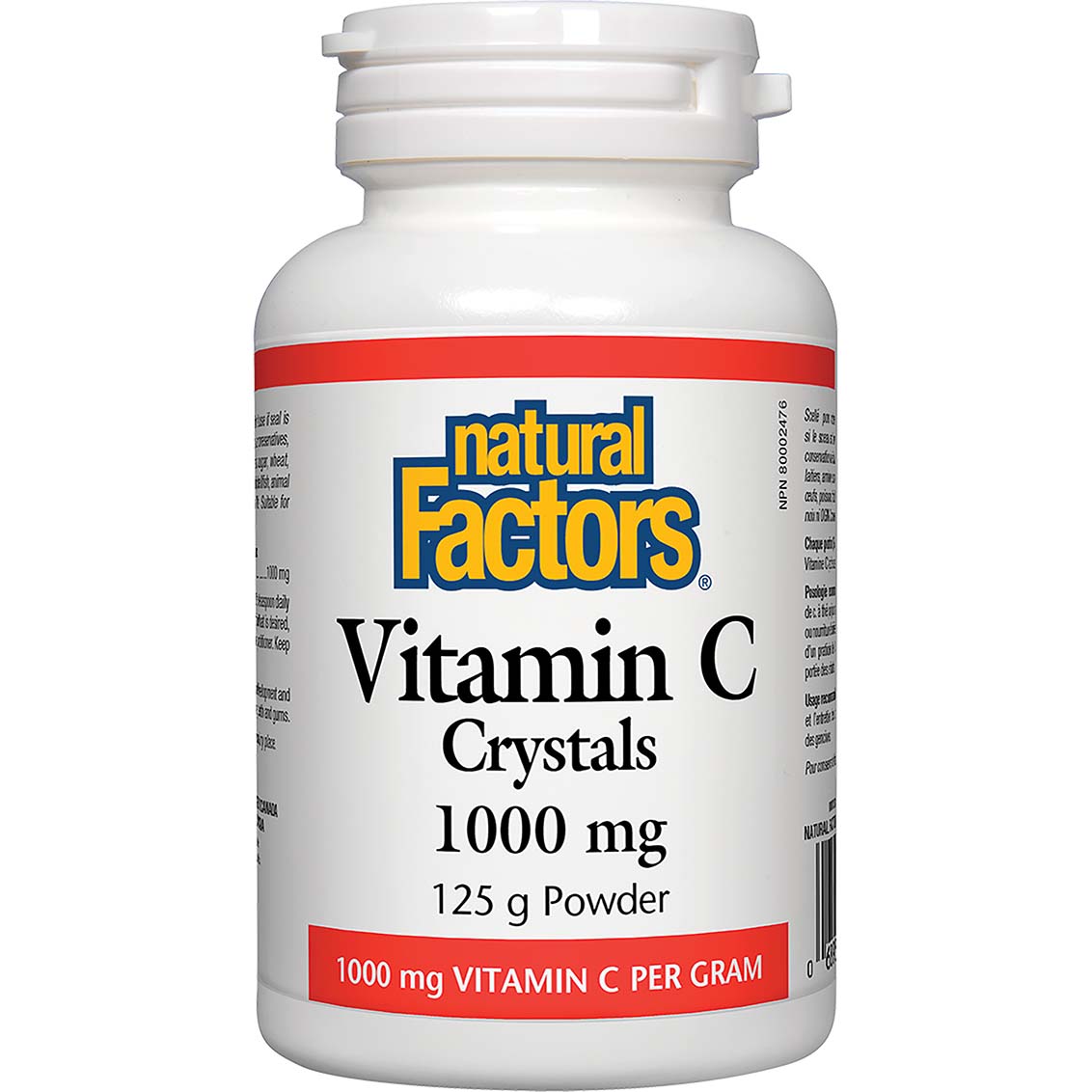 Natural Factors Vitamin C Crystals, 1000 mg, 125 Gm