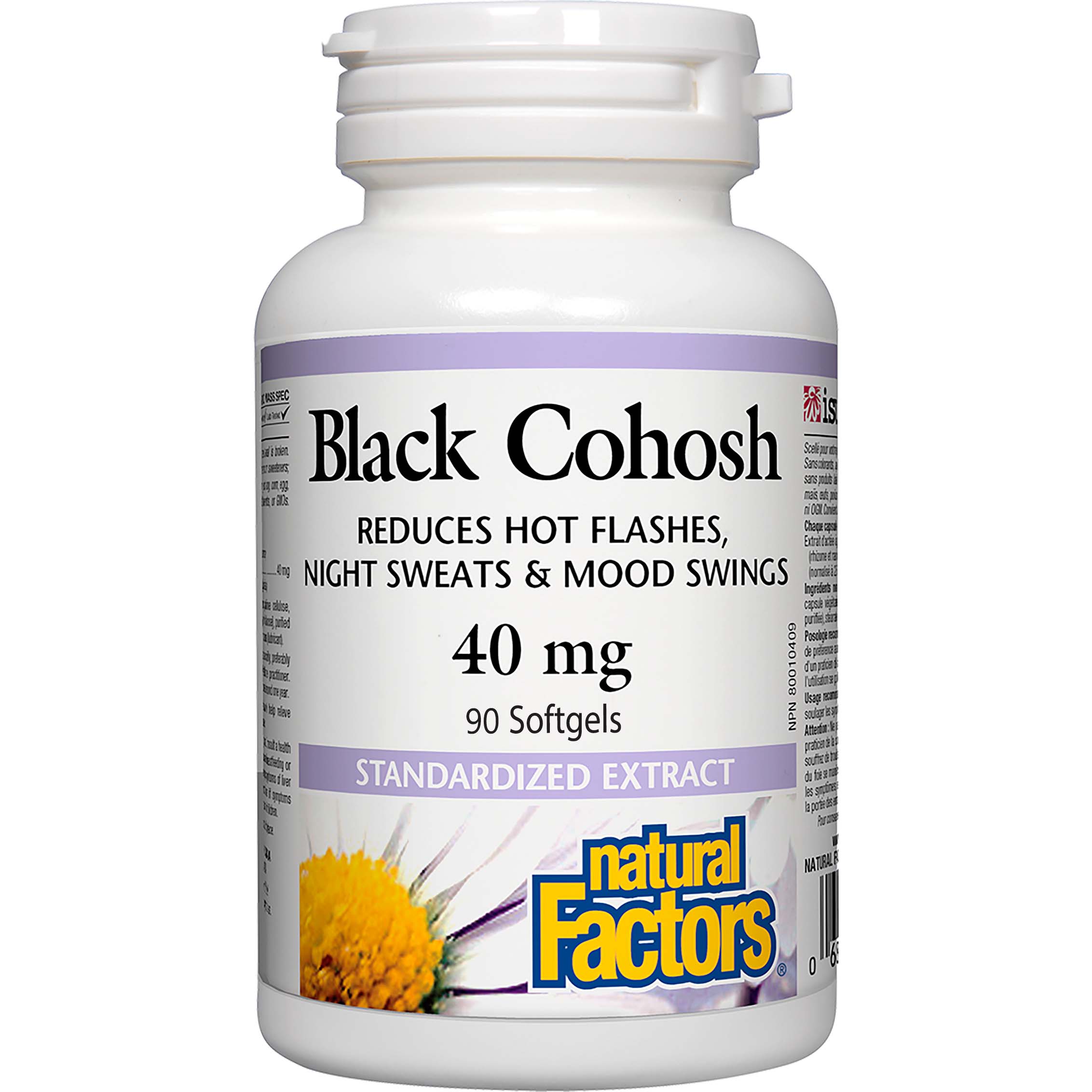 Natural Factors Black Cohosh Extract 90 Veggie Capsules 40 mg