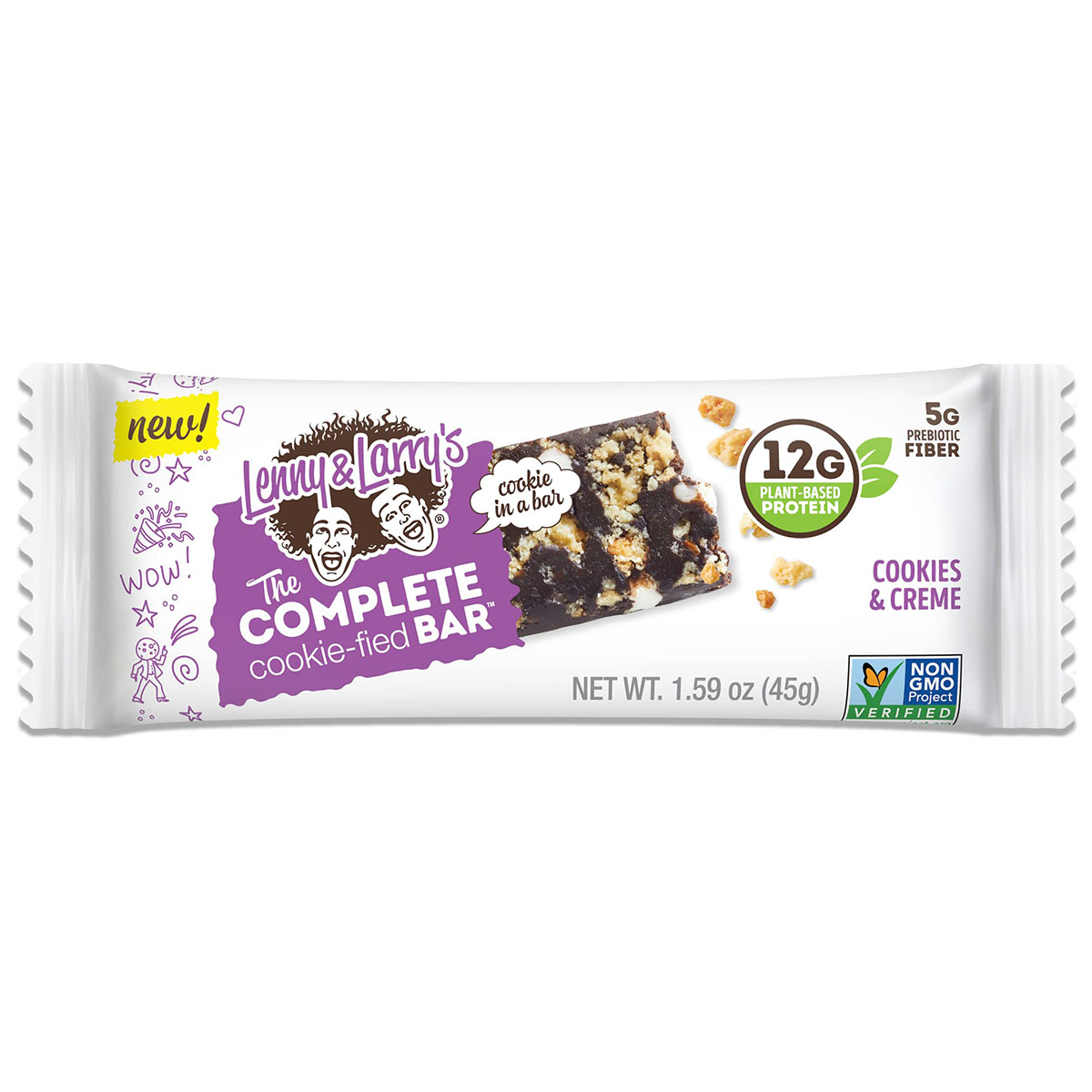Lenny & Larry’s The Complete Cookie-fied Bar, 1 Bar, Cookies and Cream