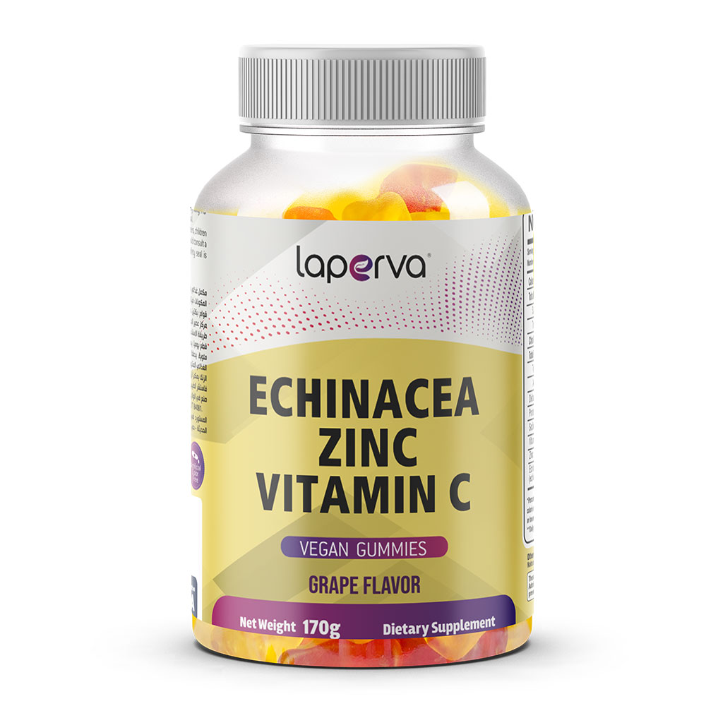 Laperva Echinacea Zinc Vitamin C Gummies 60 Gummies Grape