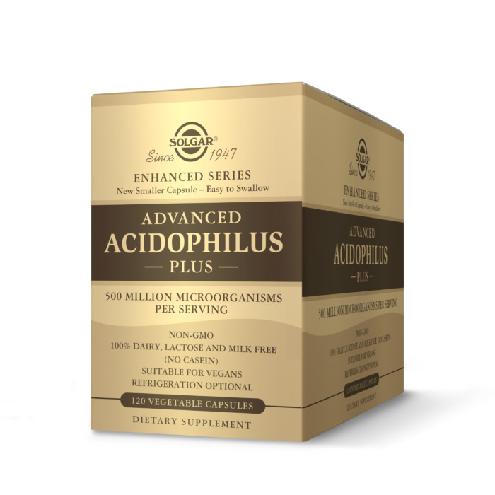 Solgar Advanced 40+ Acidophilus Plus, 120 Vegetable Capsules