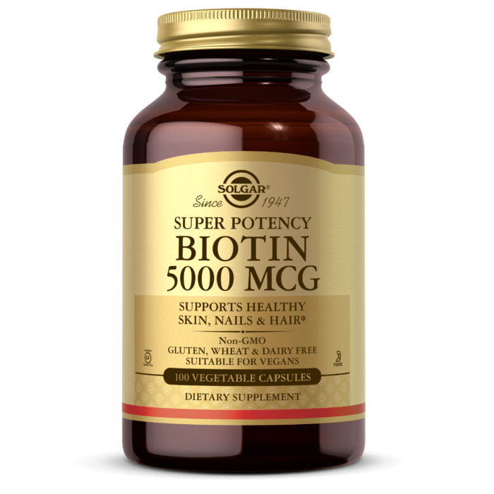 Solgar Biotin 5000 mcg 100 Vegetable Capsules