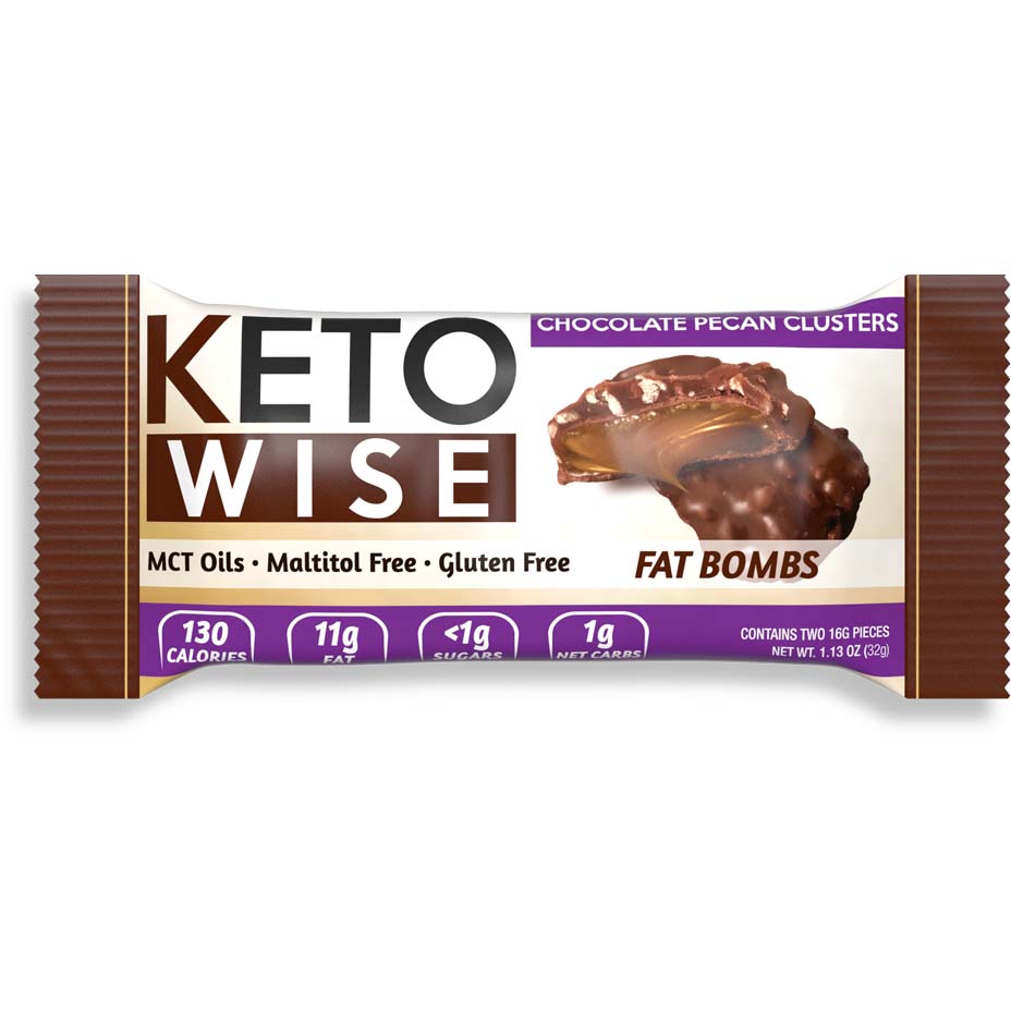 Keto Wise Fat Bombs, Chocolate Pecan Clusters, 1 Piece