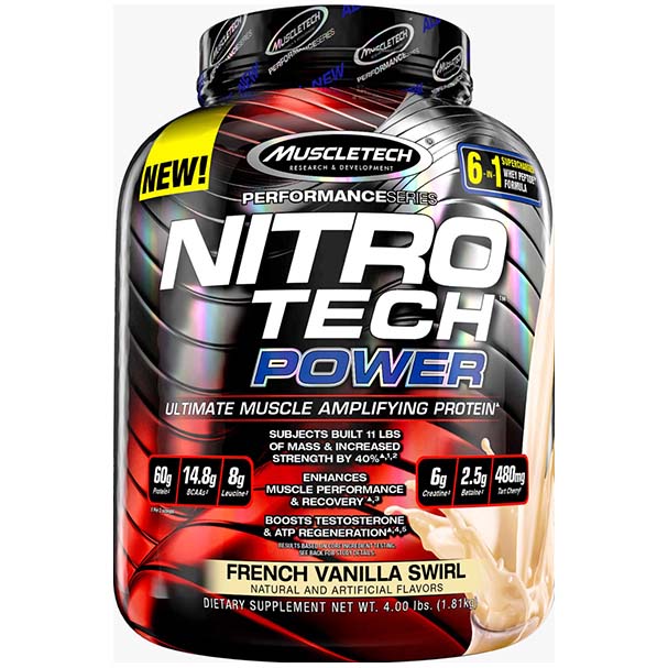 Muscletech Nitro Tech Power, French Vanilla Swirl, 4 LB