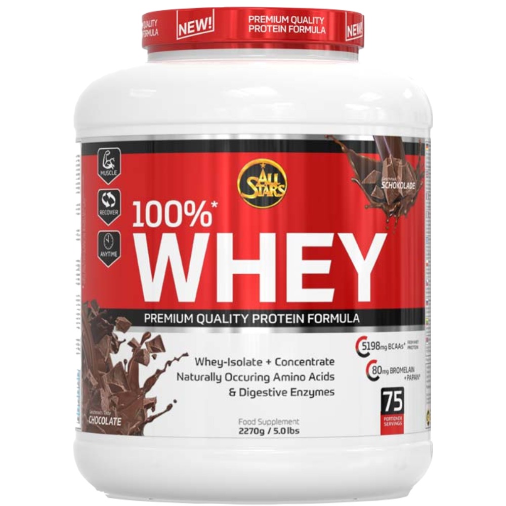 All Stars 100% Whey Protein Pure Isolate Concentrate, Milk Chocolate, 5 LB