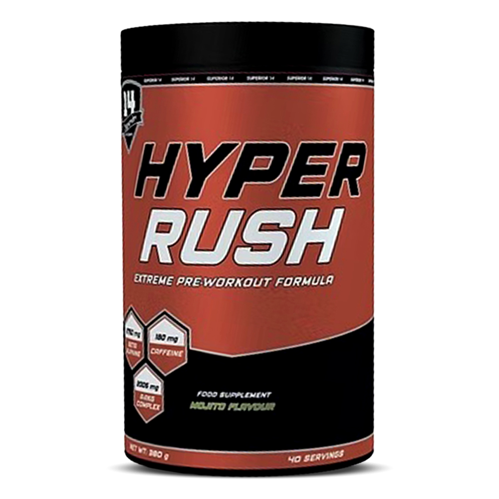 سوبيريور 14 هايبر رش قبل التمرين, موهيتو, 380 جرام, يعزز القدرة على التحمل