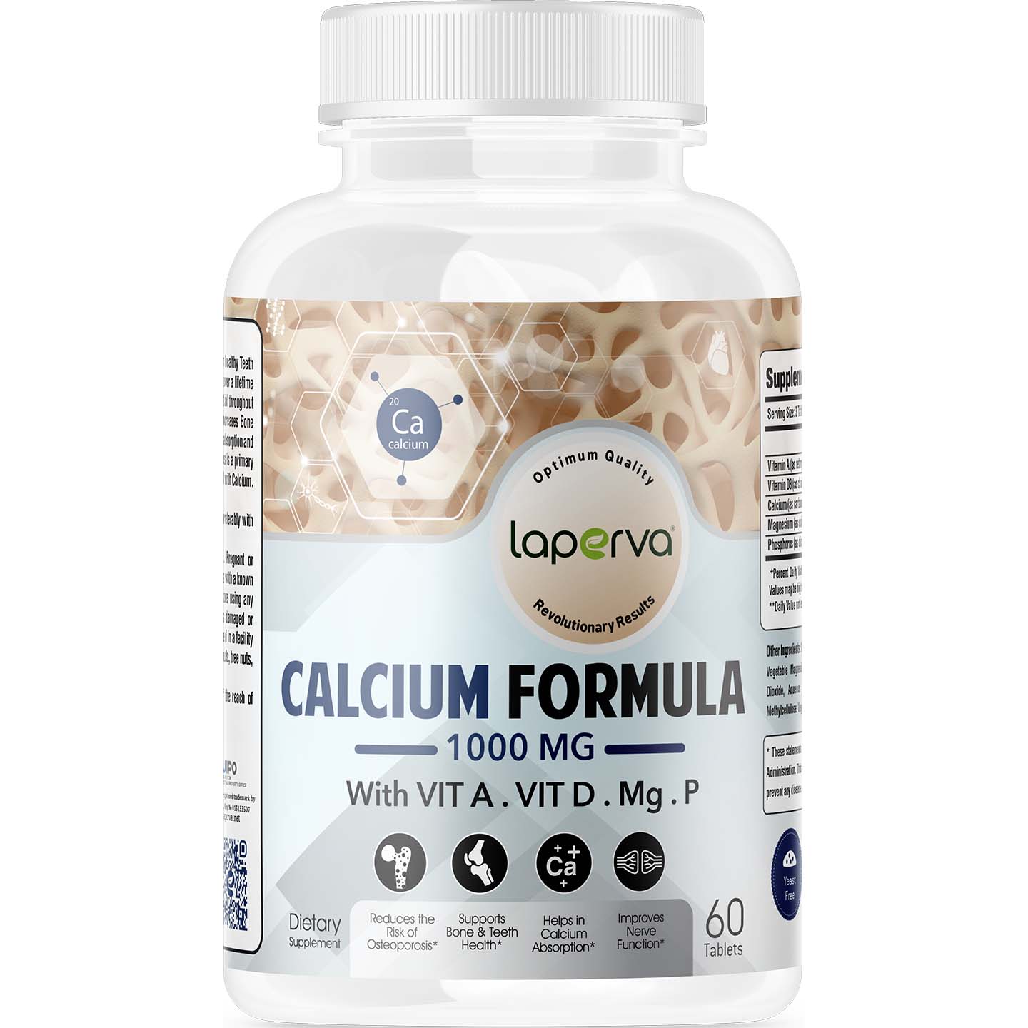 Laperva Calcium Formula 60 Tablets 1000 mg