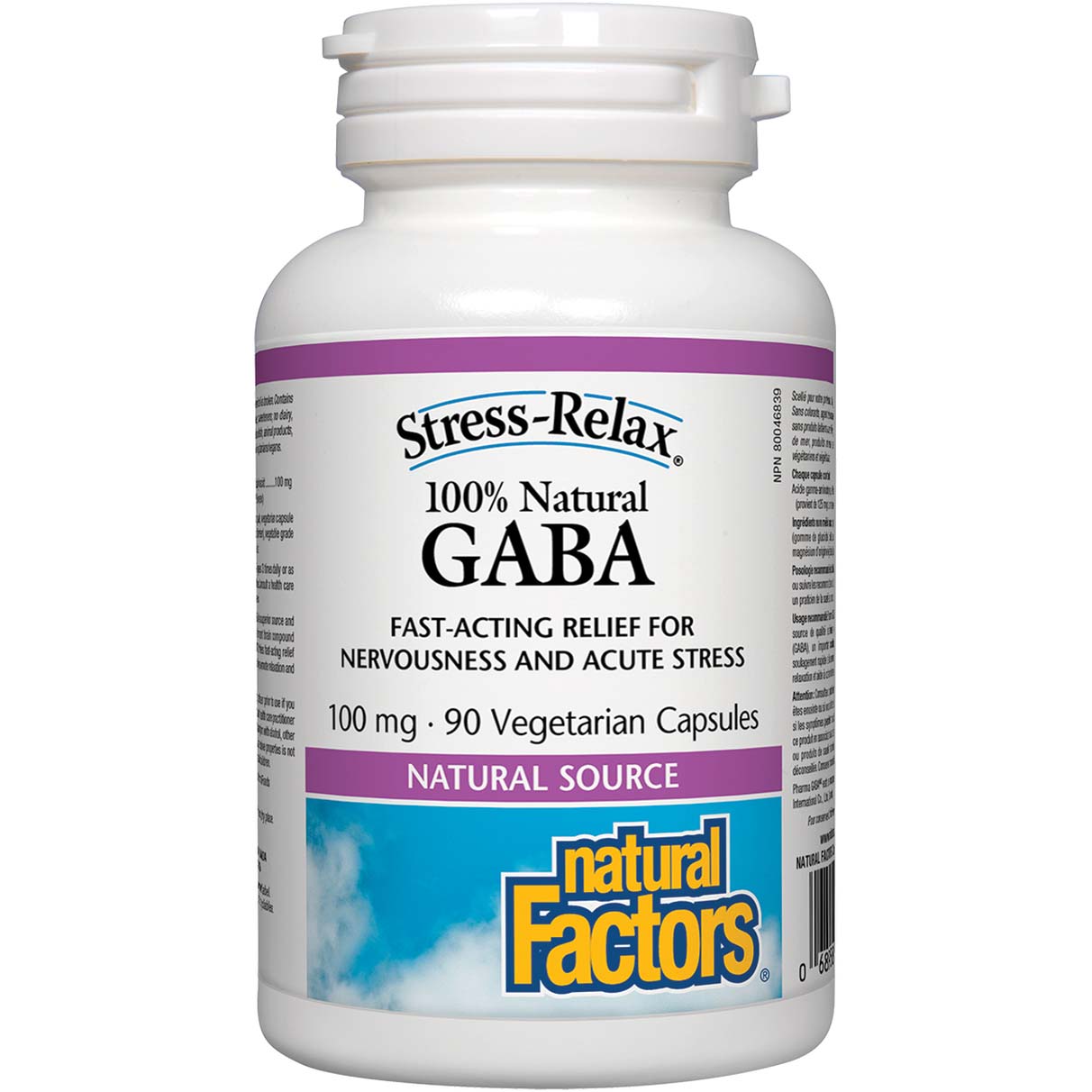 Natural Factors GABA, 100 mg, 90 Veggie Capsules