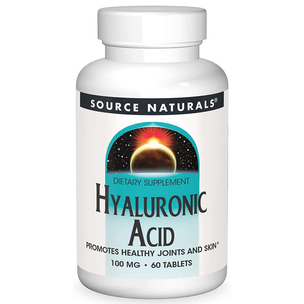 Source Naturals Hyaluronic Acid, 100 mg, 60 Tablets