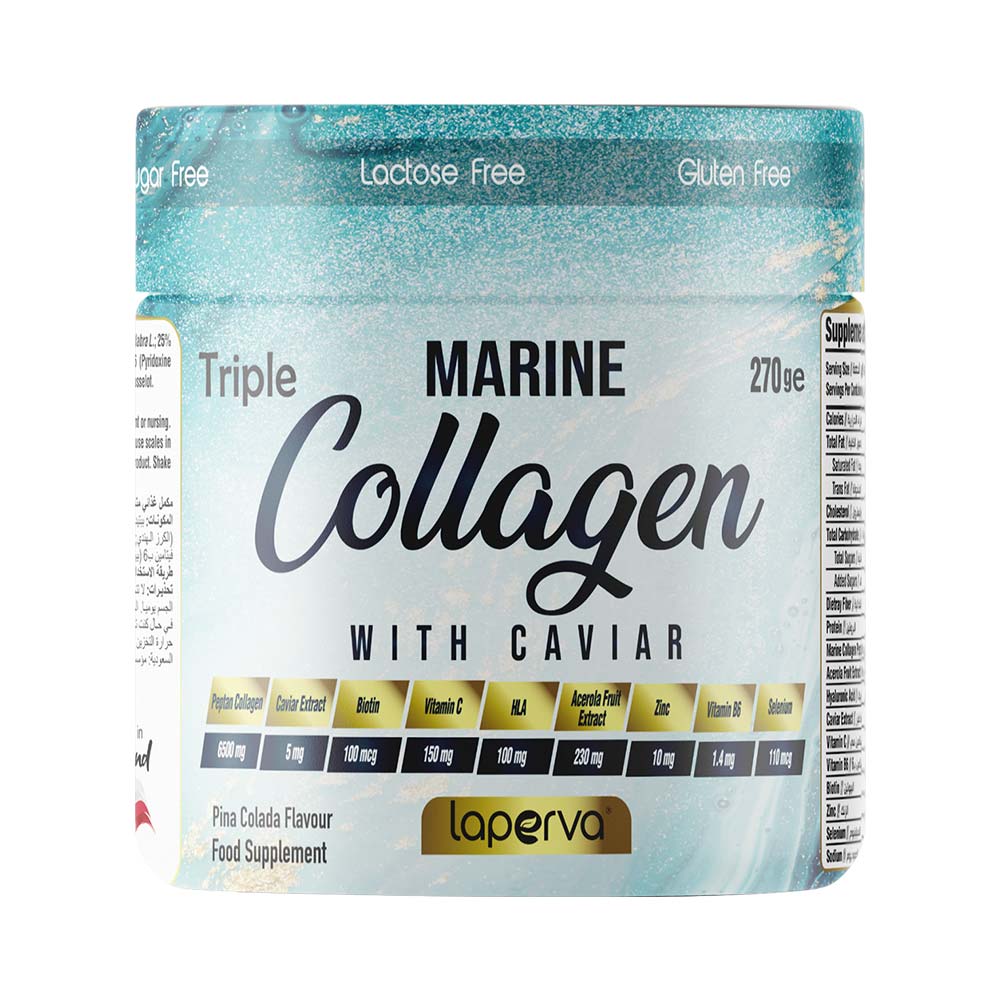 Laperva Triple Marine Collagen with Caviar, Pina Colada, 270 Gm