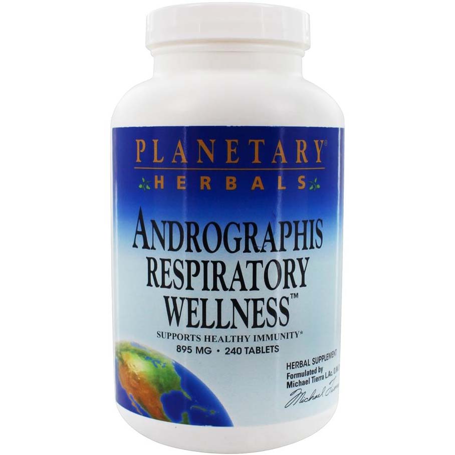 Planetary Herbals Andrographis Respiratory Wellness, 895 mg, 120 Tablets