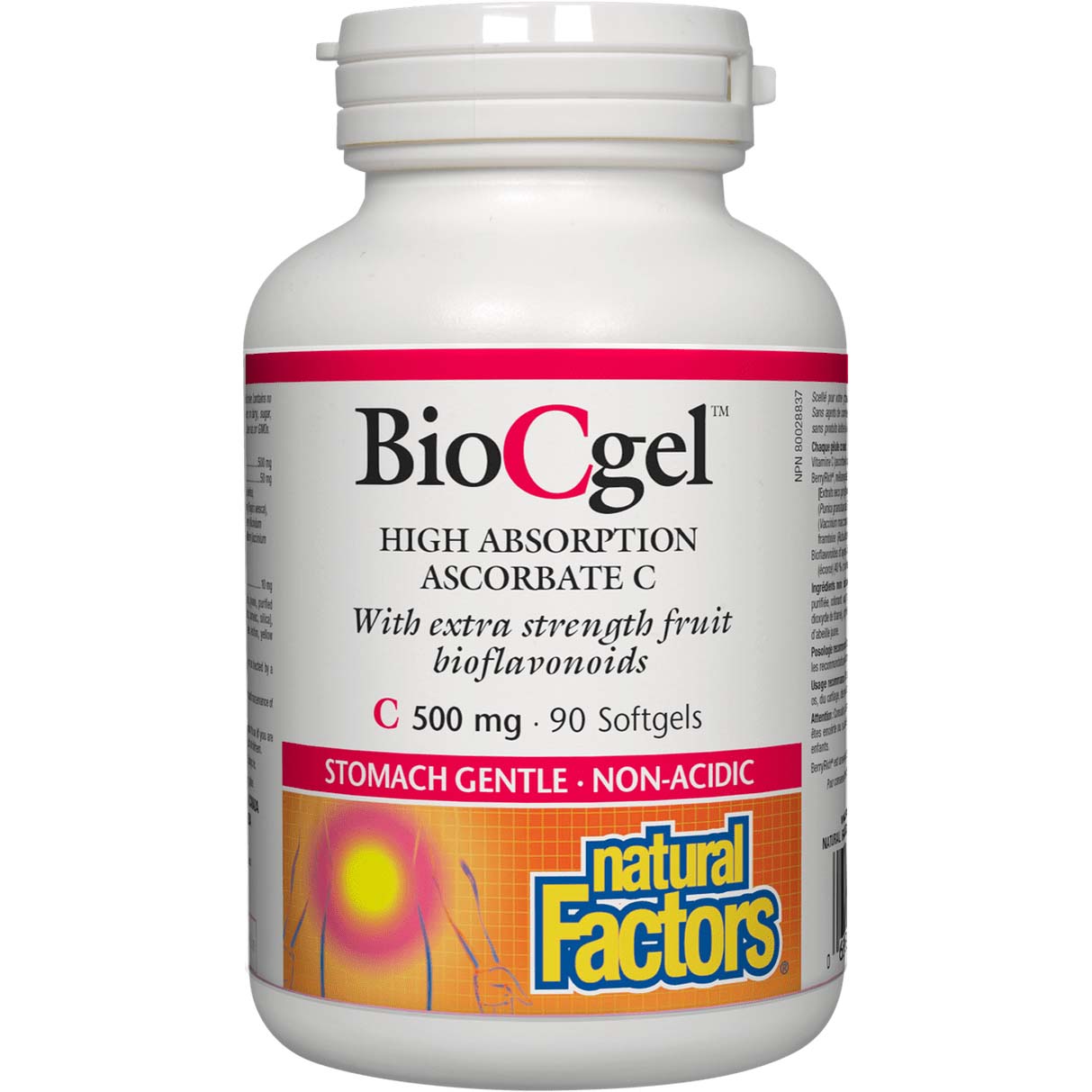 Natural Factors BioCgel High Absorption Ascorbate C 90 Softgels 500 mg