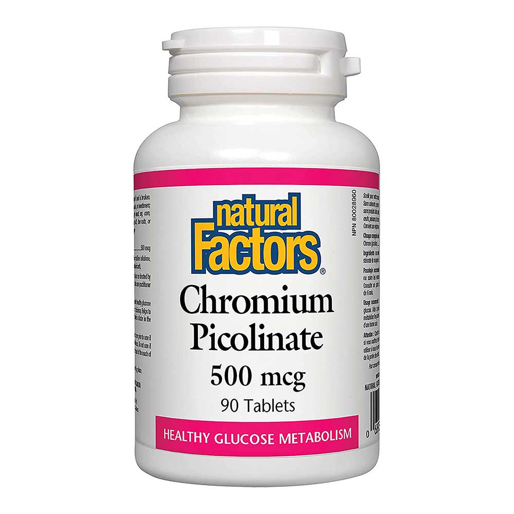 Natural Factors Chromium Picolinate, 500 mcg, 90 Tablets