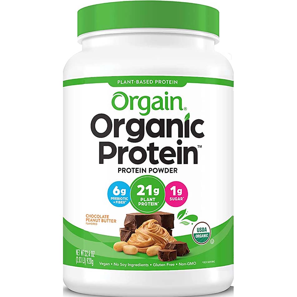 Orgain Organic Protein Plant Based Protein, Chocolate Peanut Butter, 2.03 Lb