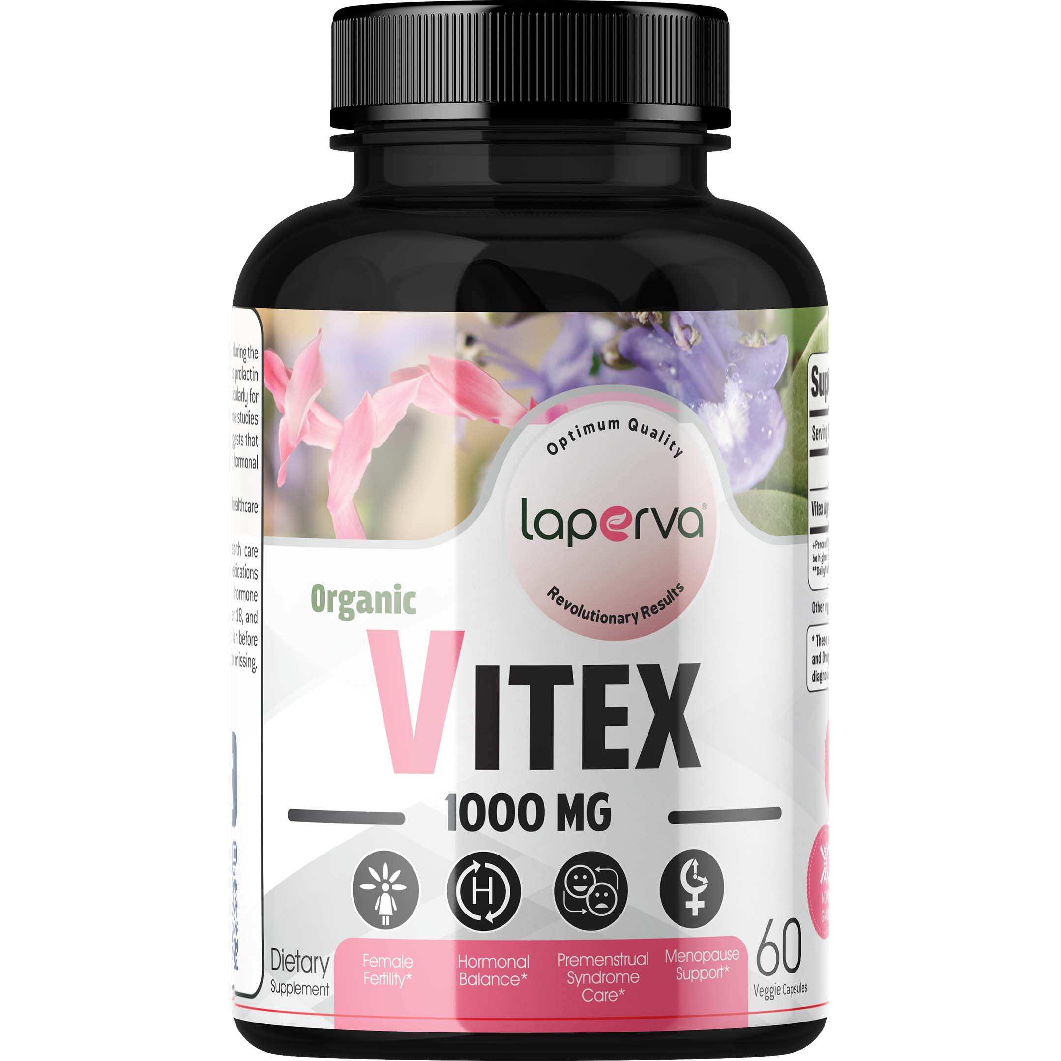 Laperva Organic Vitex, 1000 mg, 60 Veggie Capsules