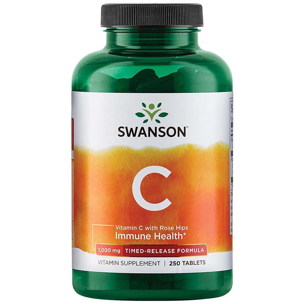 Swanson Vitamin C with Rose Hips Timed Release, 1000 mg, 250 Capsules