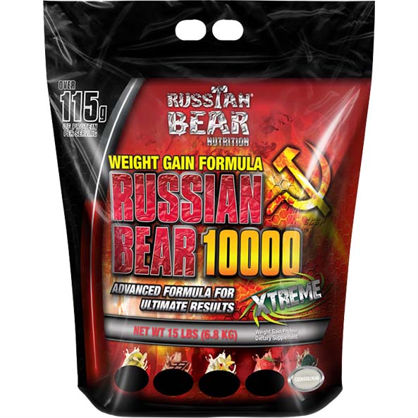 Russian Bear 10000 Weight Gainer, Cookies and Cream, 15 Lb