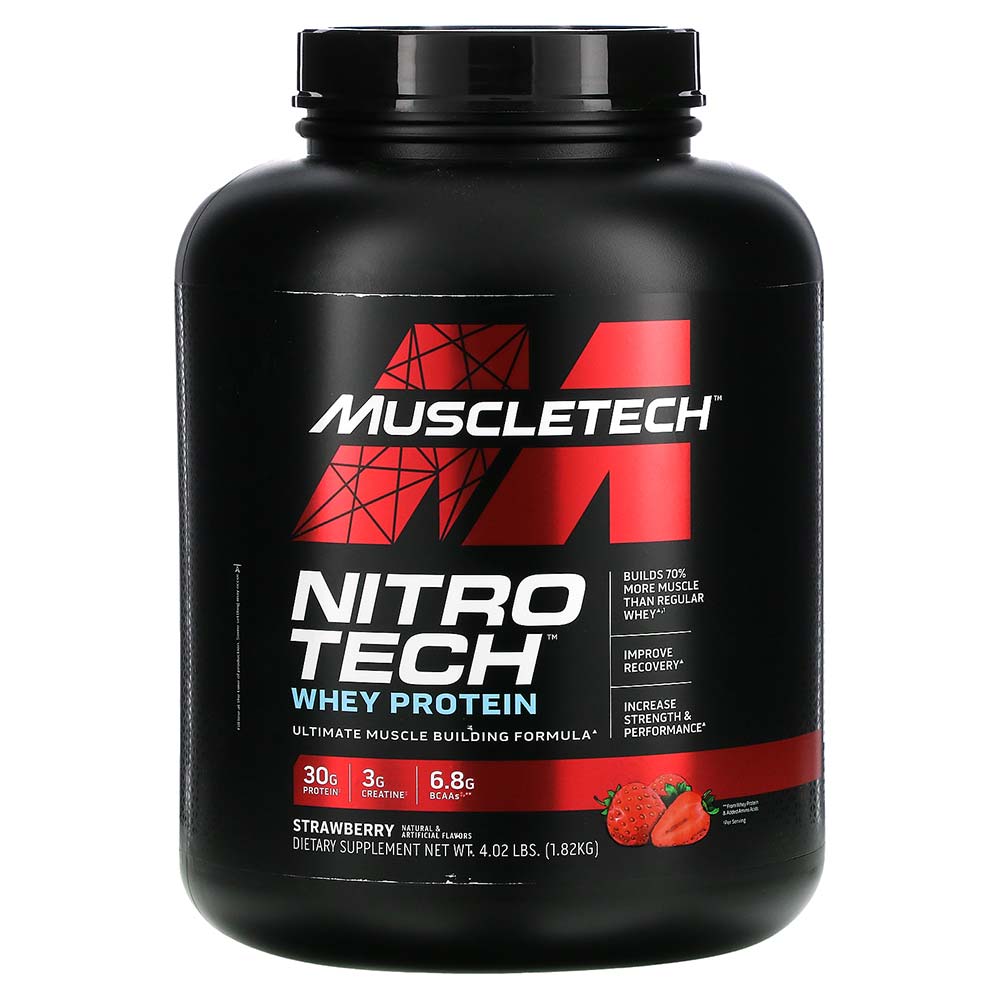 Muscletech Nitro Tech Whey Protein 4 LB Strawberry