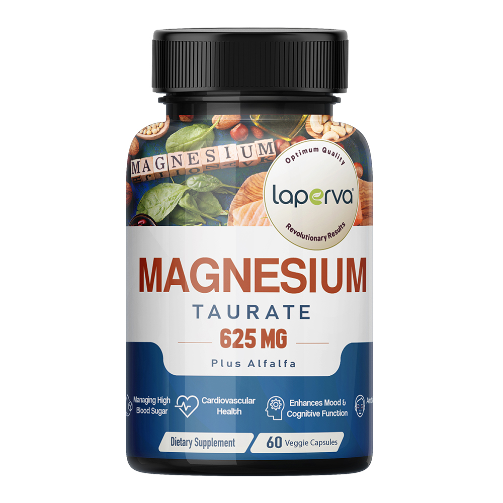 Laperva Magnesium Taurate, 60 Veggie Capsules, 625 mg