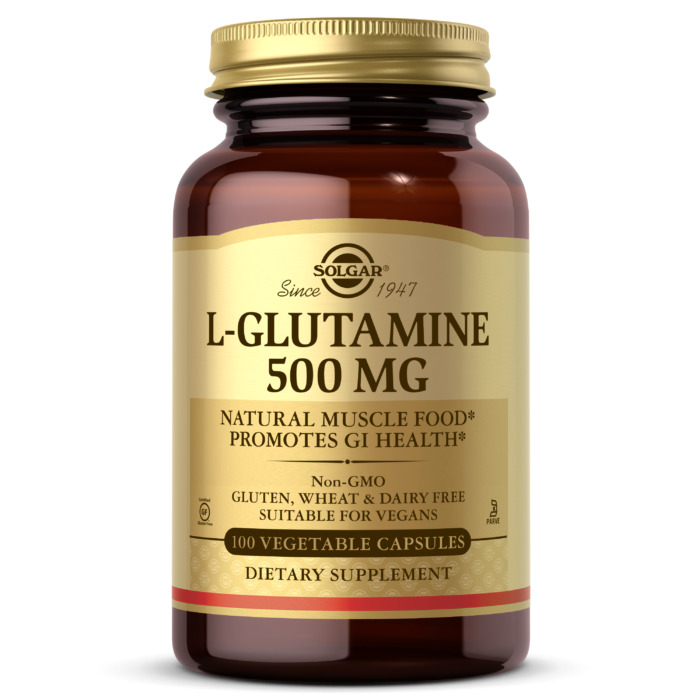 Solgar L-glutamine 100 Vegetable Capsules 500 mg