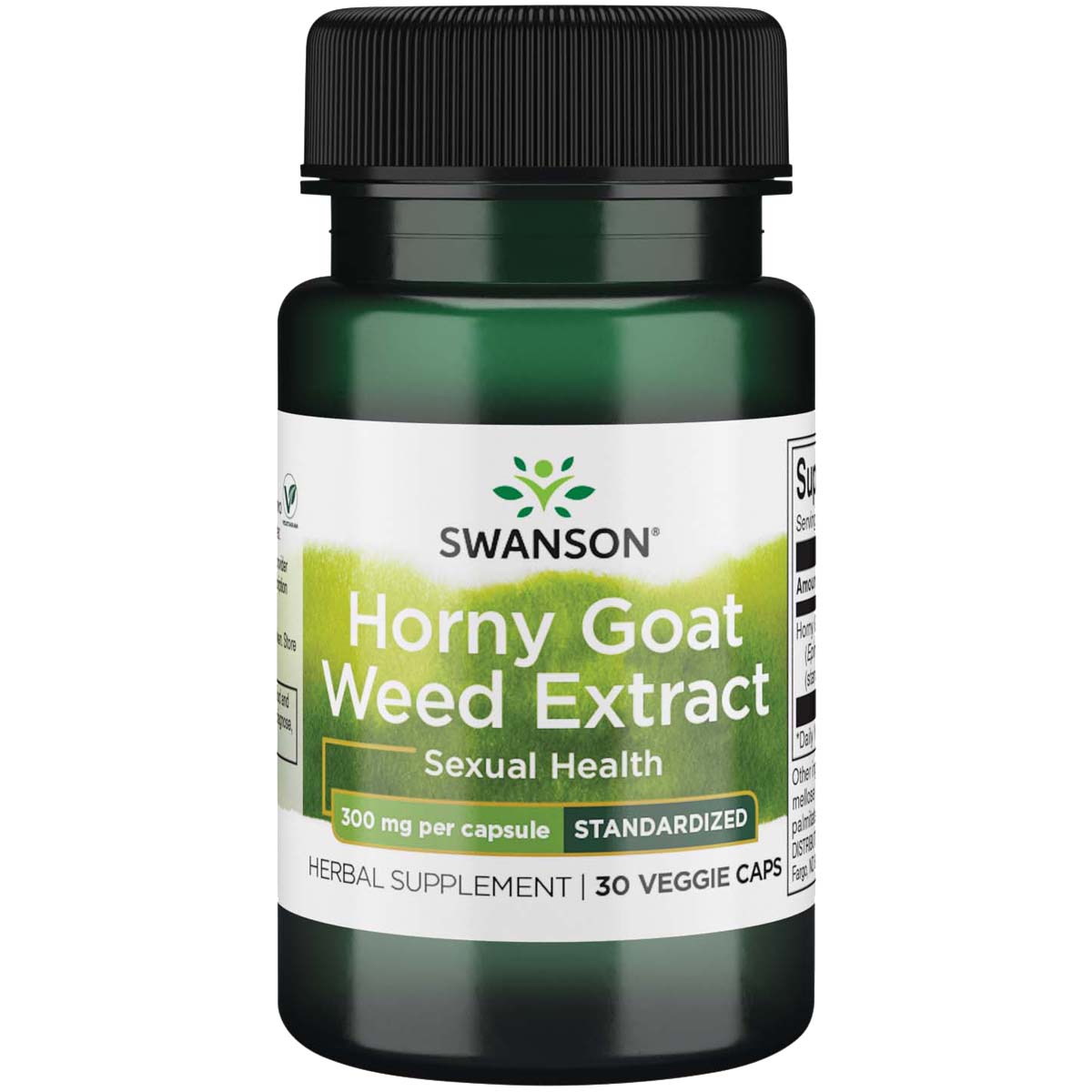 Swanson Horny Goat Weed Extract Standardized 30 Veggie Capsules 300 mg