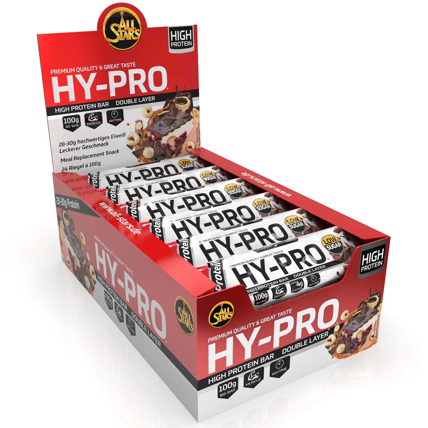 All Stars HY-Pro, Double Chocolate, Box of 24 Pieces
