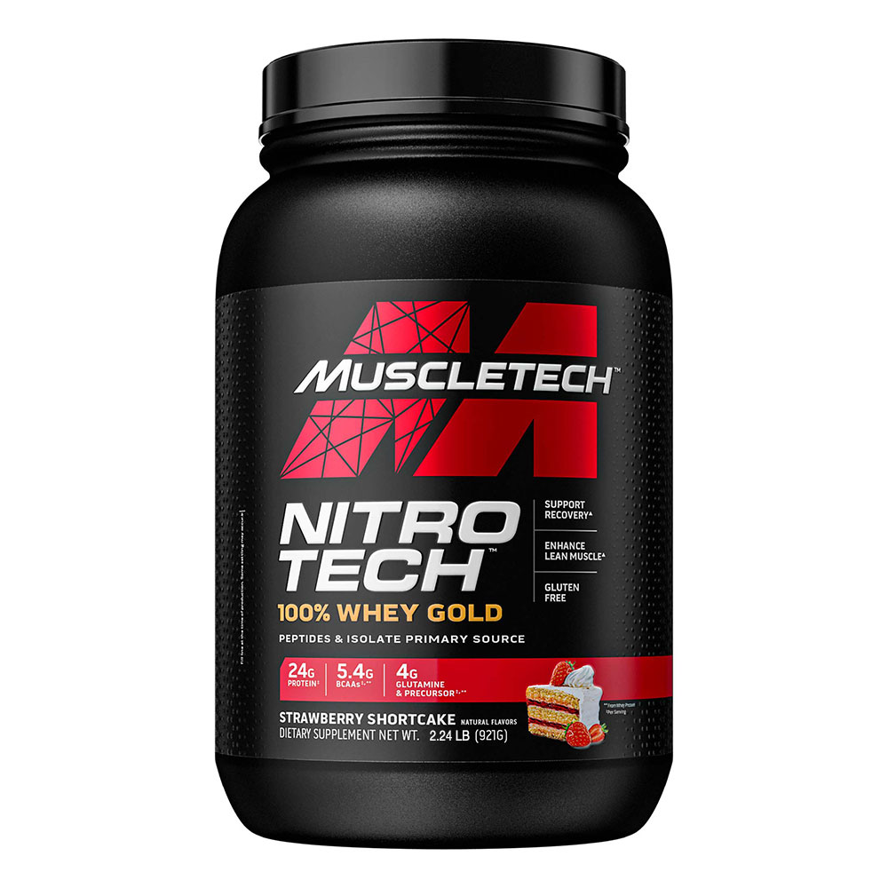 Muscletech Nitro Tech Whey Gold, Strawberry, 2.2 LB